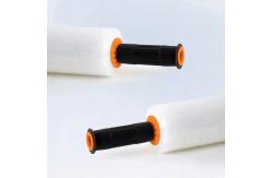China Customizable White LLDPE Stretch And Shrink Film Designed With Plastic Handle supplier
