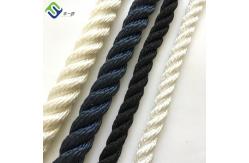 China High Strength Black Twisted 3 Strand Nylon Rope 220m Coil 16mm supplier
