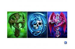 China Flip Lenticular 3D Posters With Skull Designs / Lenticular Photo Printing supplier