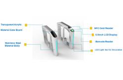 China LED Indicator Speed Gates Security Access Control Entrance With NFC Card Reader supplier