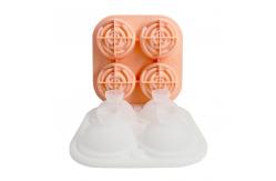 China 3D Rose Shaped Ice Cube Tray Silicone Mold Food Grade 9 Cavities supplier