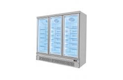 China Vertical Frozen Food Display Freezer Commercial Refrigeration Equipment supplier