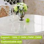 Plastic PVC 140x100cm Dining Table Sheet Transparent Table Cover Roll for sale
