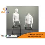 Fiberglass Retail Shop Fittings Upper Body Male Torso Mannequin Metal Base for sale