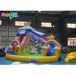 Unicorn Themed Inflatable Bounce House Slide With Ball Pit Pool