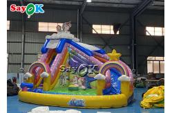 China Unicorn Themed Inflatable Bounce House Slide With Ball Pit Pool supplier