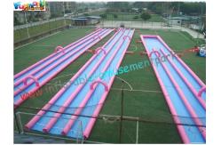 China 400m Three Lane Splash Outdoor Inflatable Water Slides  for Crazy Custom supplier