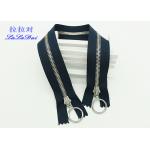 Euro Teeth Two Way Open End Metal Jacket Zippers 26 Inch Black Tape 10 # Customized for sale