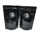 Coffee Beans Stand Up Zipper Custom Printed Pouch 100g 500g 1kg Glossy Black