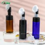 100ml  Cosmetic Foamer Bottle PET Skincare Packaging Bottles With Foam Pump / Cleansing Brush for sale