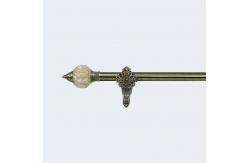 China Flexible Length Pipe Curtain Rods End Finial Hardware Metal Curtain Pole Head supplier