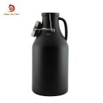 64oz Black Double Wall Flip Top Beer Growler for sale