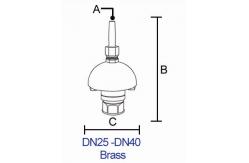 China 1 Brass Chrome Rotation Dragon Water Fountain Jet Nozzle 3m3/h supplier