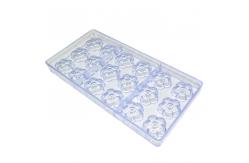 China Polycarbonate Plastic Flower Shaped Chocolate Molds Reusable Stocked supplier