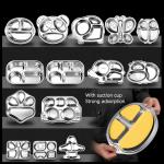 Non Slip Kids Dinner Plates Metal Corrosion Resistant With Suction Cup for sale