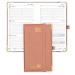 Deluxe PU Leather Soft Cover Academic Planner Pink 4.25 X 6.75inch for sale