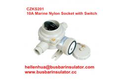 China 10A watertight plastic CZKS202 1144/R/FS marine rotary switch and socket supplier