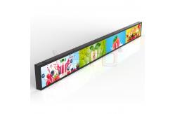 China 36.6 Inch Commodity Shelves Stretched Bar LCD Split Screen 16G Flash ROM supplier