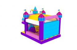 China 1000D Fireproof Baffle Inflatable Unicorn Jumping House With Slide supplier