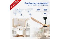 China OEM Remote Control Bldc Solid Wood Ceiling Fan With LED Lighting supplier