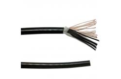 China 24AWG Multi Cores TPE Insulated Sheath Flexible Electrical Black Cable supplier