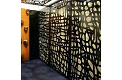 China Black Shelf Room Divider Screen Foldable Rectangle Carved Design supplier