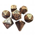 Antique Bronze Metal Dice Set Fifth Person Gaming Color Stray Earth Alloy Dice for sale