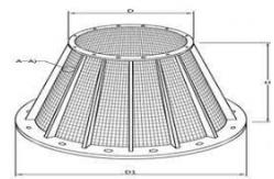 China Triangle Wedge Wire Centrifuge Basket with Galvanized or Painting Surface Treatment supplier
