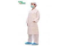 China Breathable Tyvek Disposable Lab Coats With Shirt Collar supplier