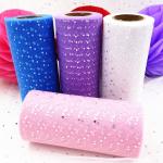 Glitter Pattern Organza Roll Fabric 100Y Length Ideal for Craft Projects for sale