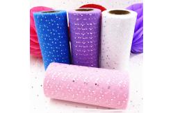 China Glitter Pattern Organza Roll Fabric 100Y Length Ideal for Craft Projects supplier