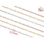 0.25mm Thickness Paperclip 304 Stainless Steel Necklace Chain Bulk for sale