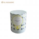 Custom Personality Design Cosmetic Essential Oils Skin Care Paper Tube Packaging Box Silver Foil Candle Paper Tube for sale