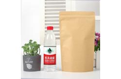 China Recyclable Compostable Biodegradable Stand Up Pouches Kraft Paper Zipper Bag 70g supplier