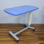ABS Panel Medical Overbed Table Gas Spring Lift & Mobile Hospital Bed Table for sale