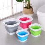 5L Space Saving Silicone Houseware Silicone Collapsible Bucket for sale