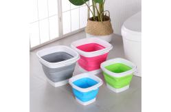 China 5L Space Saving Silicone Houseware Silicone Collapsible Bucket supplier
