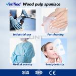 Wood Pulp Spunlace Non Woven Cloth With Low Flammability Good Air Permeability for sale