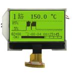 STN Yellow Green Monochrome Graphic LCD Display 128x64 Positive 3.3V SPI for sale