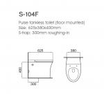 Pulse Floor Mounted Tankless Toilet Elongated With Touchless Flush