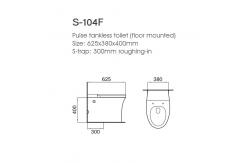 China Pulse Floor Mounted Tankless Toilet Elongated With Touchless Flush supplier