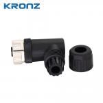 M12 Female Circular Connectors Angled IP67 Field Wirable Assembly 8-pin Connector for sale