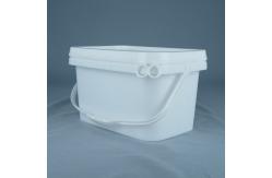 China 5kg Food Grade Rectangle Plastic Bucket With Handle And Lid supplier