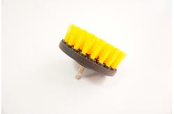 China 4 Inch Yellow Medium Bristle Cleaning Attachments For Power Drill supplier