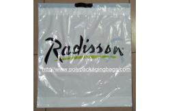 China Customized White Plastic Drawstring Bags , Ribbon Drawstring Poly Bags supplier