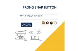 China Capped Prong Snap Button For Denim Shirts & Blouses , Brass Engraved Bulk Buttons supplier