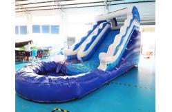 China Mini Bouncer House 1000D Outdoor Inflatable Water Slides With Pool supplier
