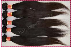 China Peruvian Remy Virgin Human Hair Extensions , Silky Straight Wave supplier