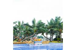China Large S Shape Artificial Coconut Palm Tree Height 4-15m UV Resistance supplier