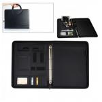 Nontoxic Luxury Leather Business Portfolio Multiscene Recyclable With Power Bank